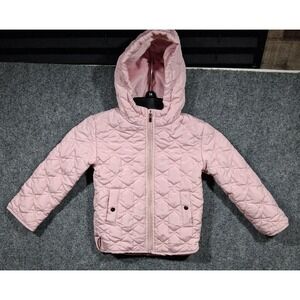 Maya‎ Ray Girl Hooded Lightweight Puffer Jacket  Outdoor Zipper Pink Size 3T